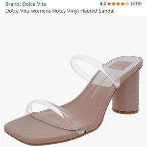 Dolce Vita Women's Clear and Nude Heeled Sandal